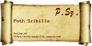 Poth Szibilla névjegykártya